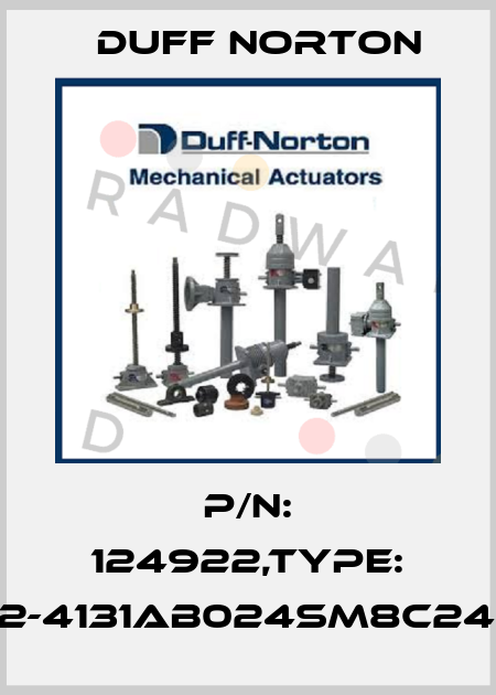 P/N: 124922,Type: TK2-4131AB024SM8C2446 Duff Norton