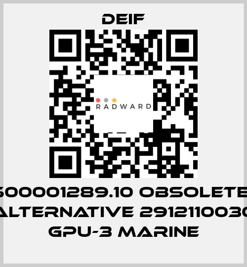 500001289.10 obsolete- ALTERNATIVE 2912110030 GPU-3 Marine Deif