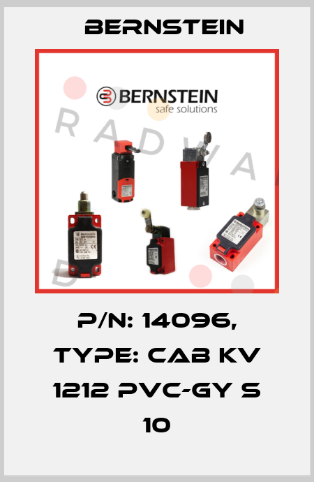 P/N: 14096, Type: CAB KV 1212 PVC-GY S 10 Bernstein