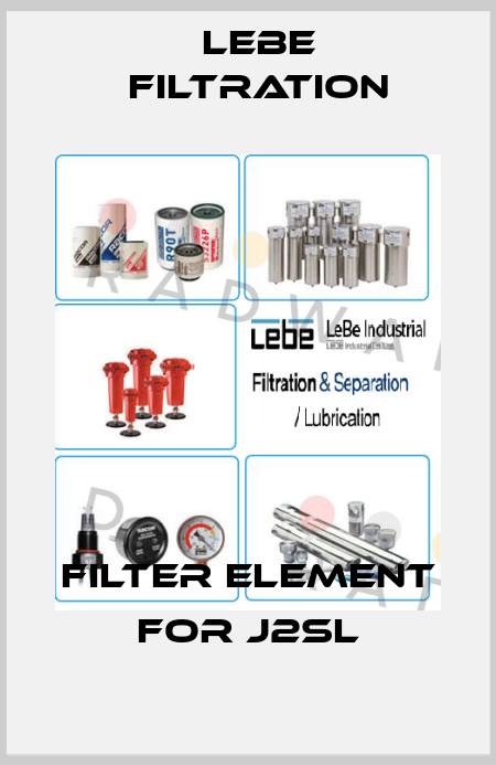 Filter element for J2SL Lebe Filtration