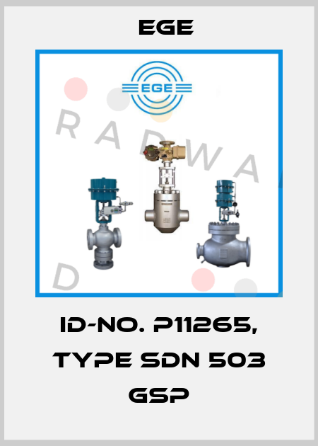 Id-No. P11265, Type SDN 503 GSP Ege