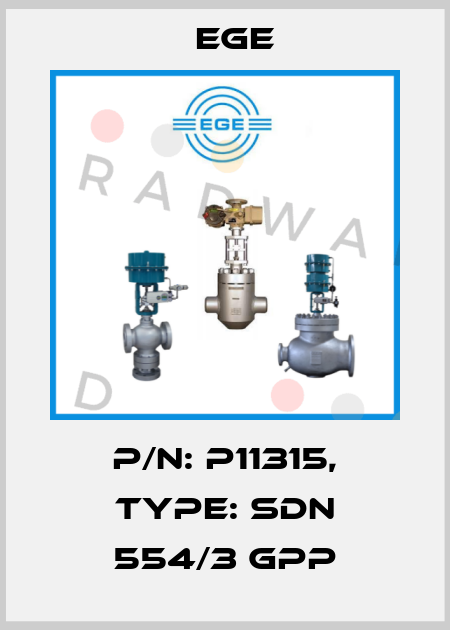 p/n: P11315, Type: SDN 554/3 GPP Ege