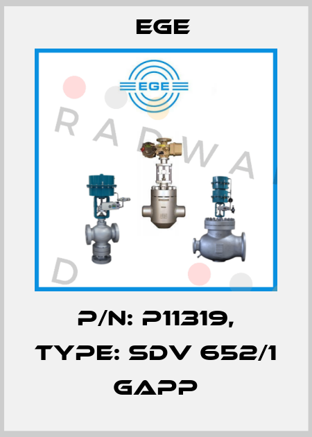 p/n: P11319, Type: SDV 652/1 GAPP Ege