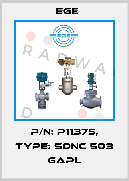 p/n: P11375, Type: SDNC 503 GAPL Ege