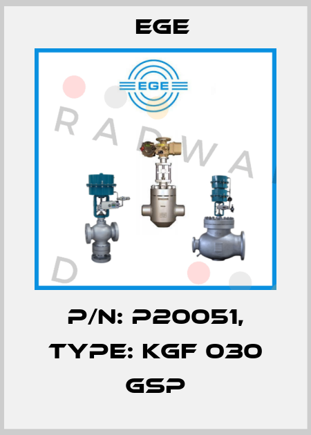 p/n: P20051, Type: KGF 030 GSP Ege