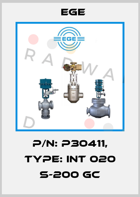 p/n: P30411, Type: INT 020 S-200 GC Ege