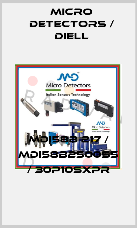 MDI58B 217 / MDI58B2500S5 / 30P10SXPR
 Micro Detectors / Diell