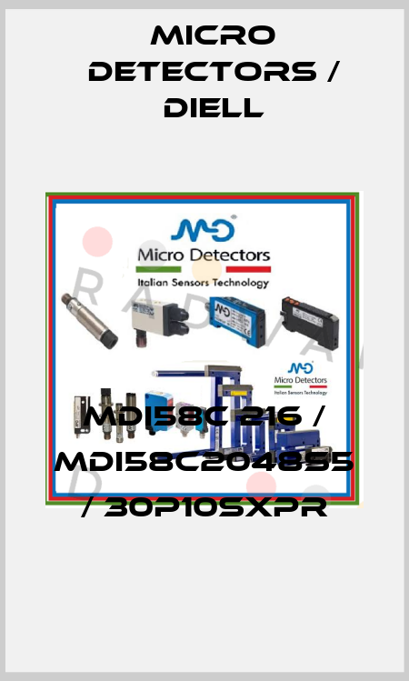 MDI58C 216 / MDI58C2048S5 / 30P10SXPR
 Micro Detectors / Diell
