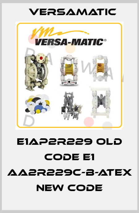 E1AP2R229 old code E1 AA2R229C-B-ATEX new code VersaMatic