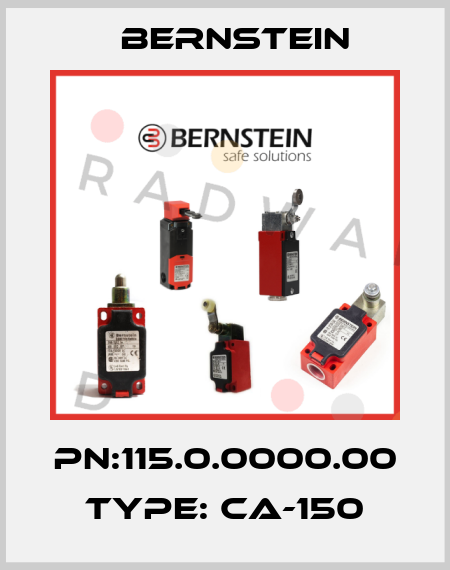 PN:115.0.0000.00 Type: CA-150 Bernstein