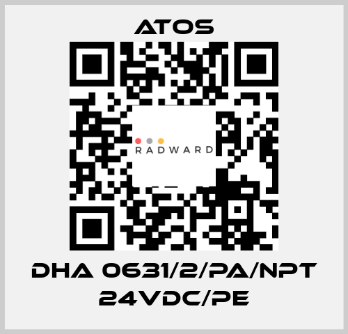 DHA 0631/2/PA/NPT 24VDC/PE Atos