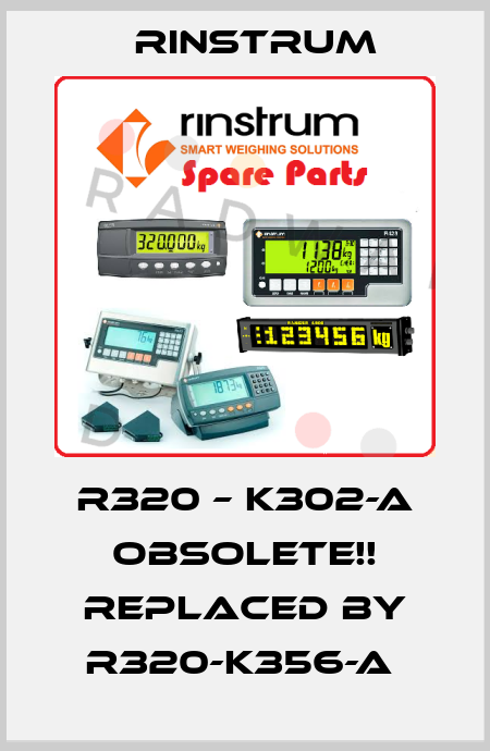 R320 – K302-A Obsolete!! Replaced by R320-K356-A  Rinstrum