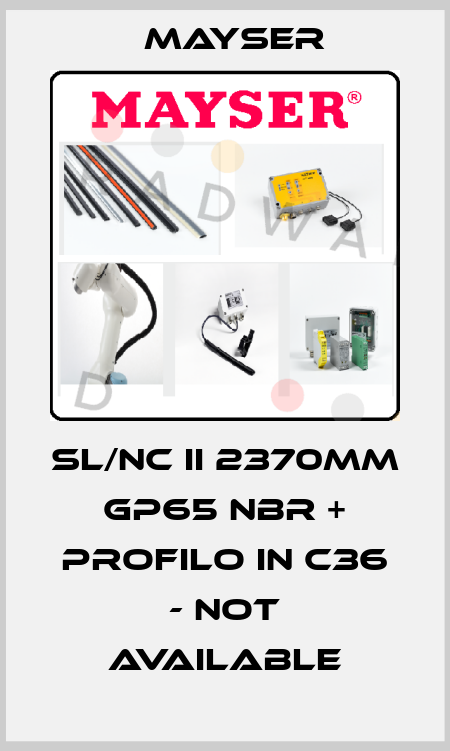 SL/NC II 2370mm GP65 NBR + profilo in C36 - not available Mayser