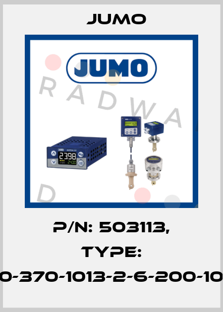 P/N: 503113, Type: 902815/20-370-1013-2-6-200-104-24/000 Jumo