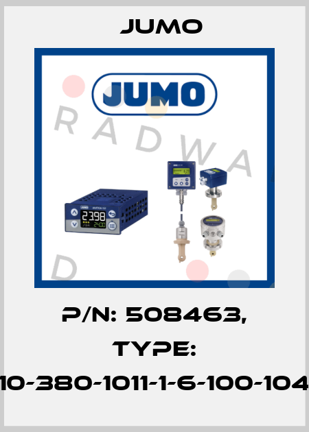 P/N: 508463, Type: 902815/10-380-1011-1-6-100-104-24/000 Jumo