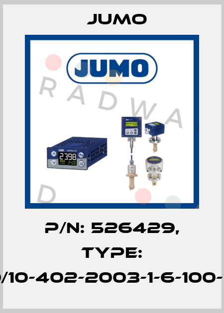 p/n: 526429, Type: 902030/10-402-2003-1-6-100-104/000 Jumo