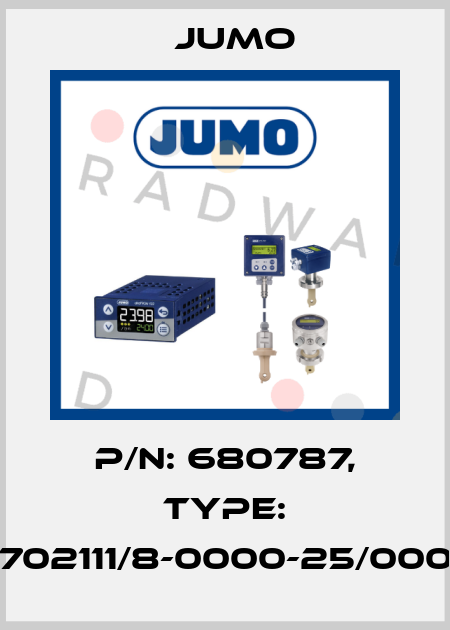 p/n: 680787, Type: 702111/8-0000-25/000 Jumo