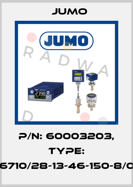 P/N: 60003203, Type: 606710/28-13-46-150-8/000 Jumo