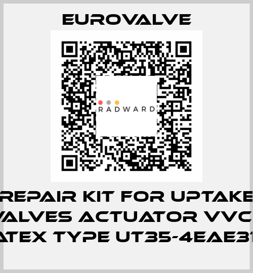 REPAIR KIT FOR UPTAKE VALVES ACTUATOR VVC / ATEX TYPE UT35-4EAE31  Eurovalve