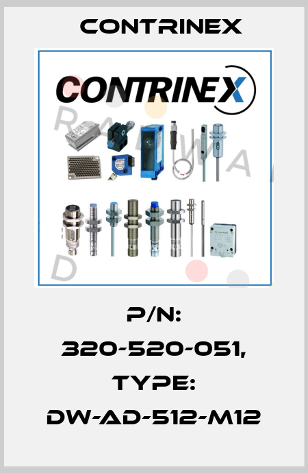 p/n: 320-520-051, Type: DW-AD-512-M12 Contrinex