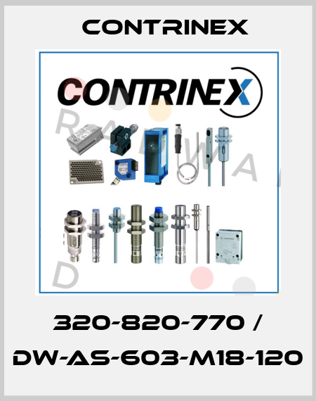 320-820-770 / DW-AS-603-M18-120 Contrinex