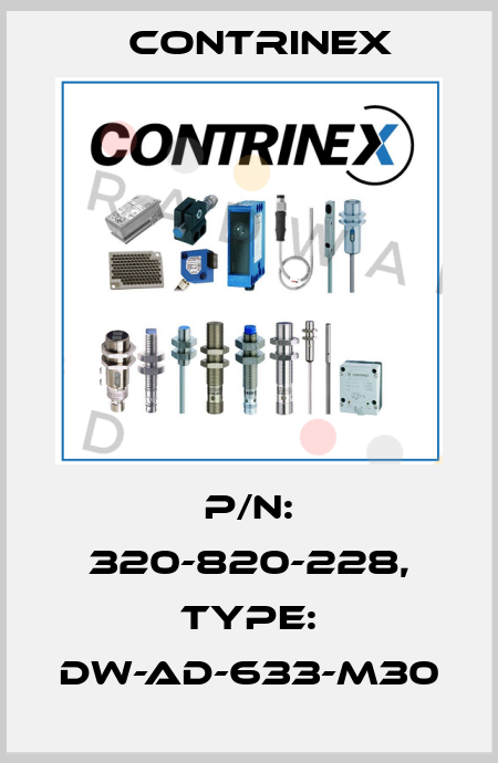 p/n: 320-820-228, Type: DW-AD-633-M30 Contrinex