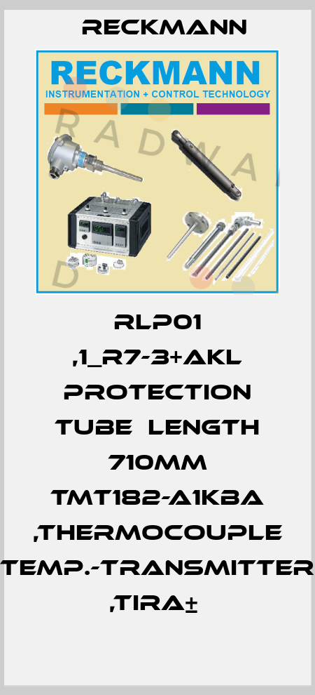RLP01 ,1_R7-3+AKL PROTECTION TUBE  LENGTH 710MM TMT182-A1KBA ,THERMOCOUPLE TEMP.-TRANSMITTER ,TIRA±  Reckmann