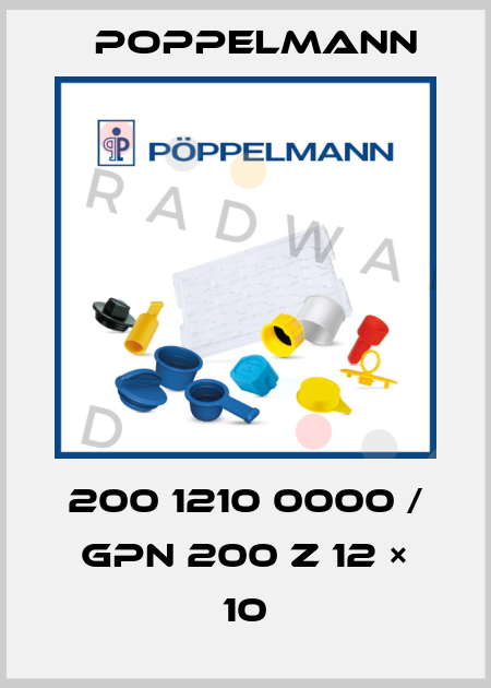 200 1210 0000 / GPN 200 Z 12 × 10 Poppelmann