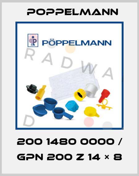 200 1480 0000 / GPN 200 Z 14 × 8 Poppelmann
