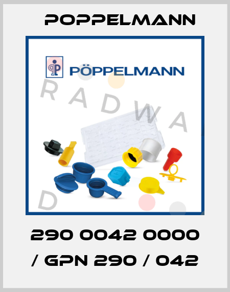 290 0042 0000 / GPN 290 / 042 Poppelmann