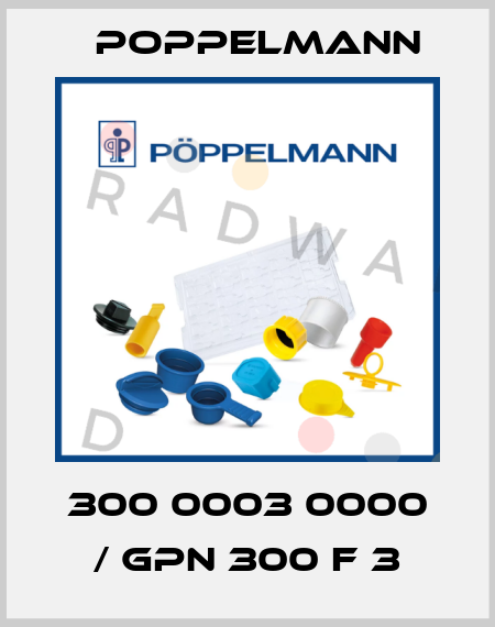 300 0003 0000 / GPN 300 F 3 Poppelmann
