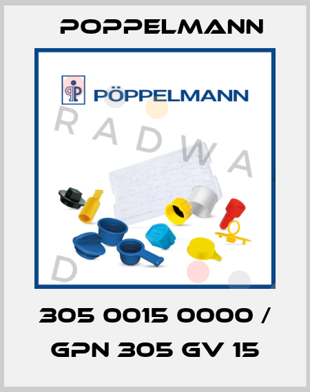 305 0015 0000 / GPN 305 GV 15 Poppelmann