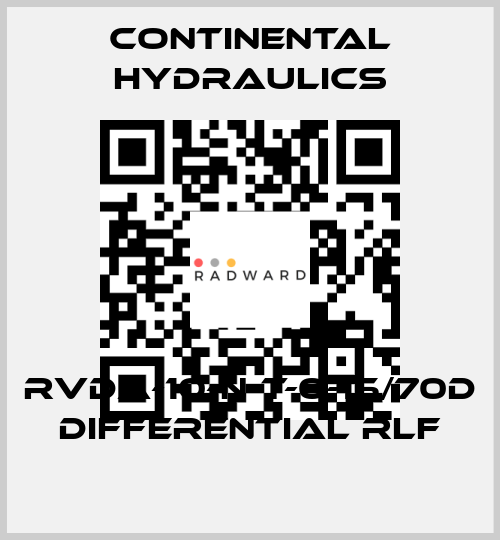 RVDA-10-N-T-0-15/70D DIFFERENTIAL RLF Continental Hydraulics