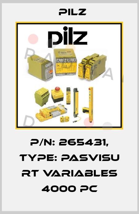 p/n: 265431, Type: PASvisu RT Variables 4000 PC Pilz