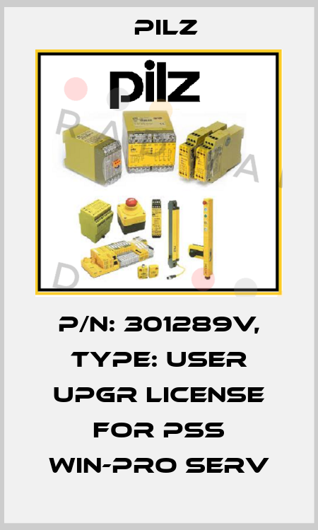 p/n: 301289V, Type: User Upgr License for PSS WIN-PRO Serv Pilz
