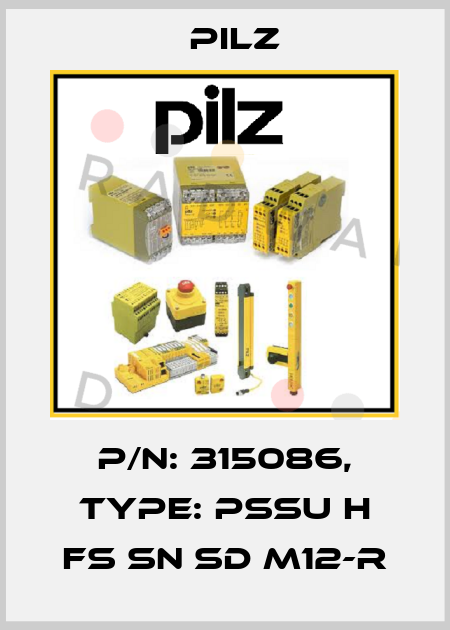 p/n: 315086, Type: PSSu H FS SN SD M12-R Pilz