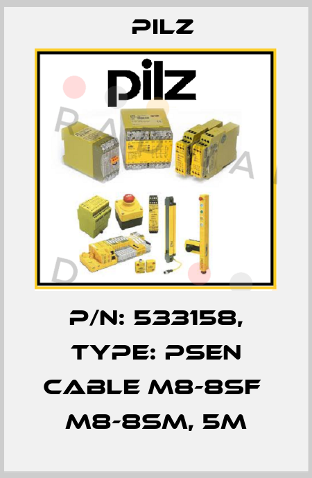 p/n: 533158, Type: PSEN cable M8-8sf  M8-8sm, 5m Pilz