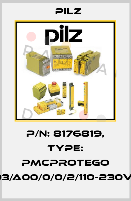 p/n: 8176819, Type: PMCprotego D.03/A00/0/0/2/110-230VAC Pilz