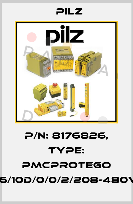 p/n: 8176826, Type: PMCprotego D.06/10D/0/0/2/208-480VAC Pilz