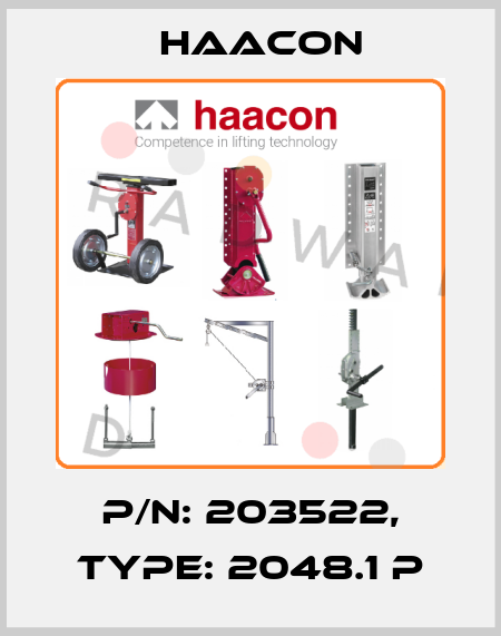 P/N: 203522, Type: 2048.1 P haacon