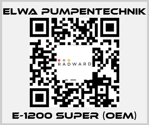 E-1200 SUPER (OEM) ELWA PUMPENTECHNIK