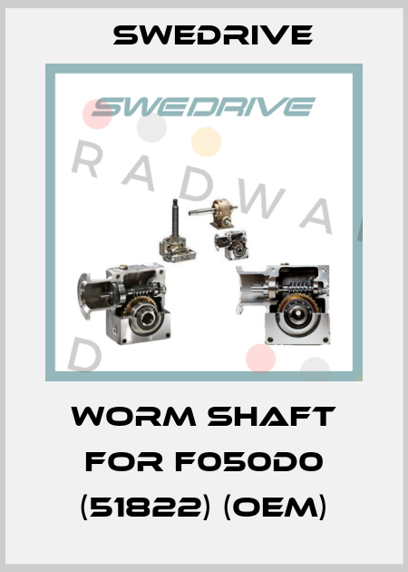worm shaft for F050D0 (51822) (OEM) Swedrive