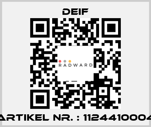 Artikel Nr. : 1124410004 Deif