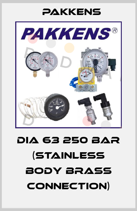 DIA 63 250 BAR (STAINLESS BODY BRASS CONNECTION) Pakkens