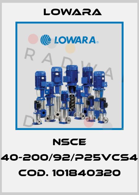NSCE 40-200/92/P25VCS4  cod. 101840320 Lowara