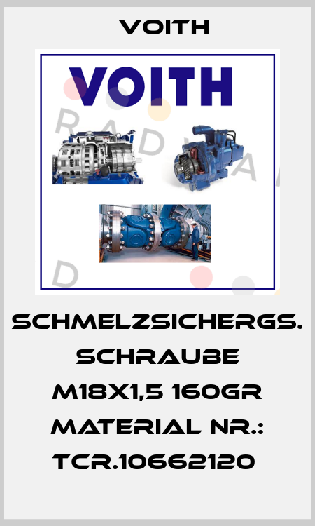 SCHMELZSICHERGS. SCHRAUBE M18X1,5 160GR MATERIAL NR.: TCR.10662120  Voith