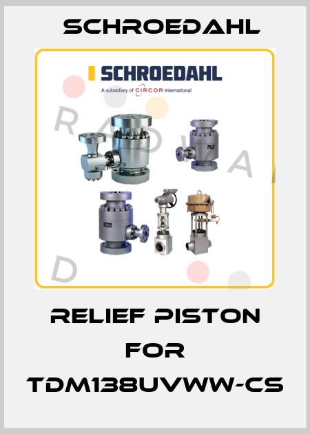 relief piston for TDM138UVWW-CS Schroedahl
