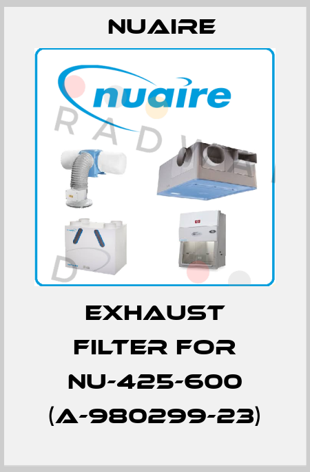 Exhaust filter for NU-425-600 (A-980299-23) Nuaire