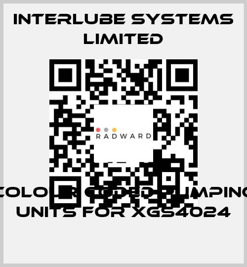 Colour coded pumping units for XGS4024 Interlube Systems Limited