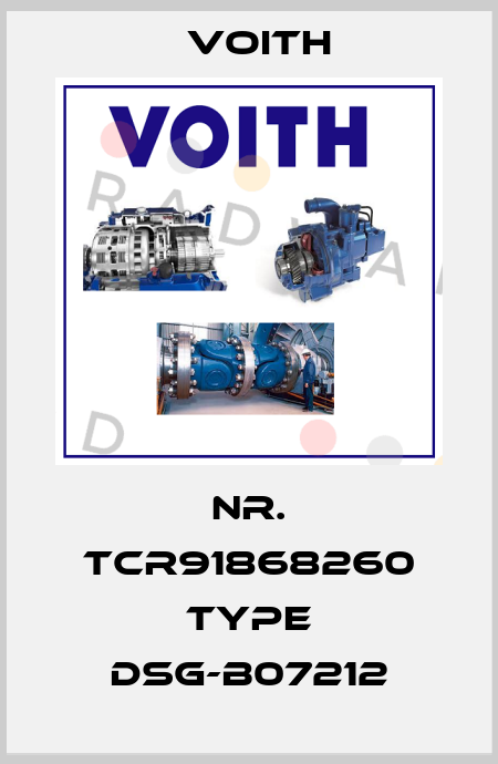 Nr. tcr91868260 Type DSG-B07212 Voith